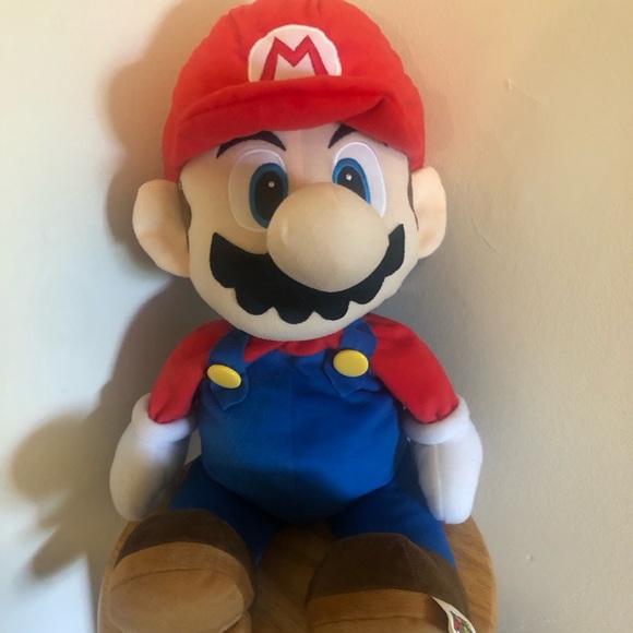 Super Mario Bros Classic Red/Blue Video Game Plush Doll 2019-22 Nintendo Toy - Picture 3 of 4